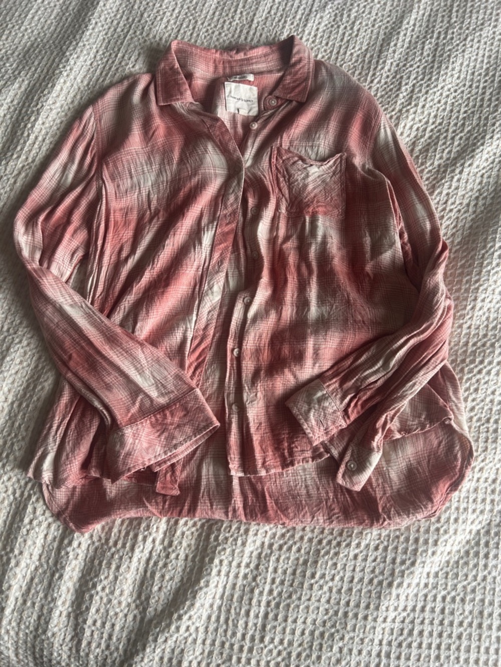 Thread & Supply Pink Plaid Button-Down Shirt